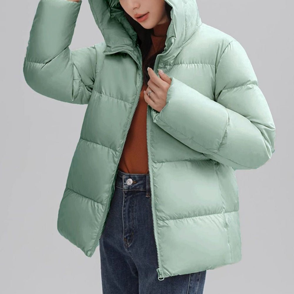 フード付きショートダウンジャケット|オフィスカジュアル レディース 通販【ミレジェネ】