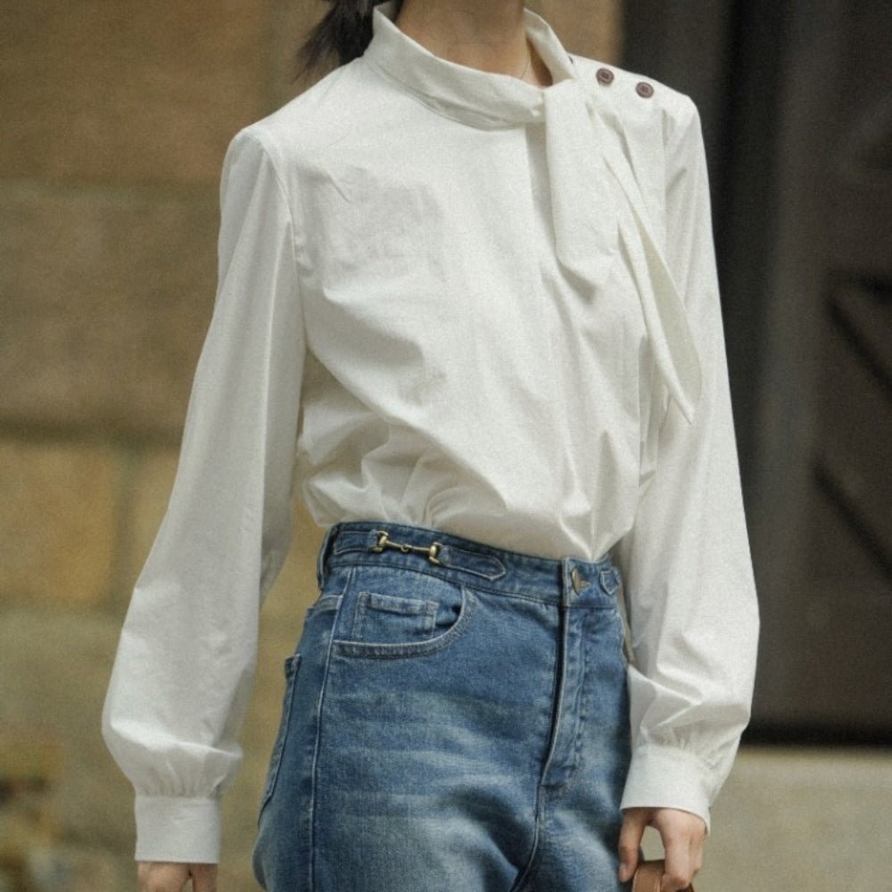 スカーフタイチェックブラウス|オフィスカジュアル レディース 通販【ミレジェネ】