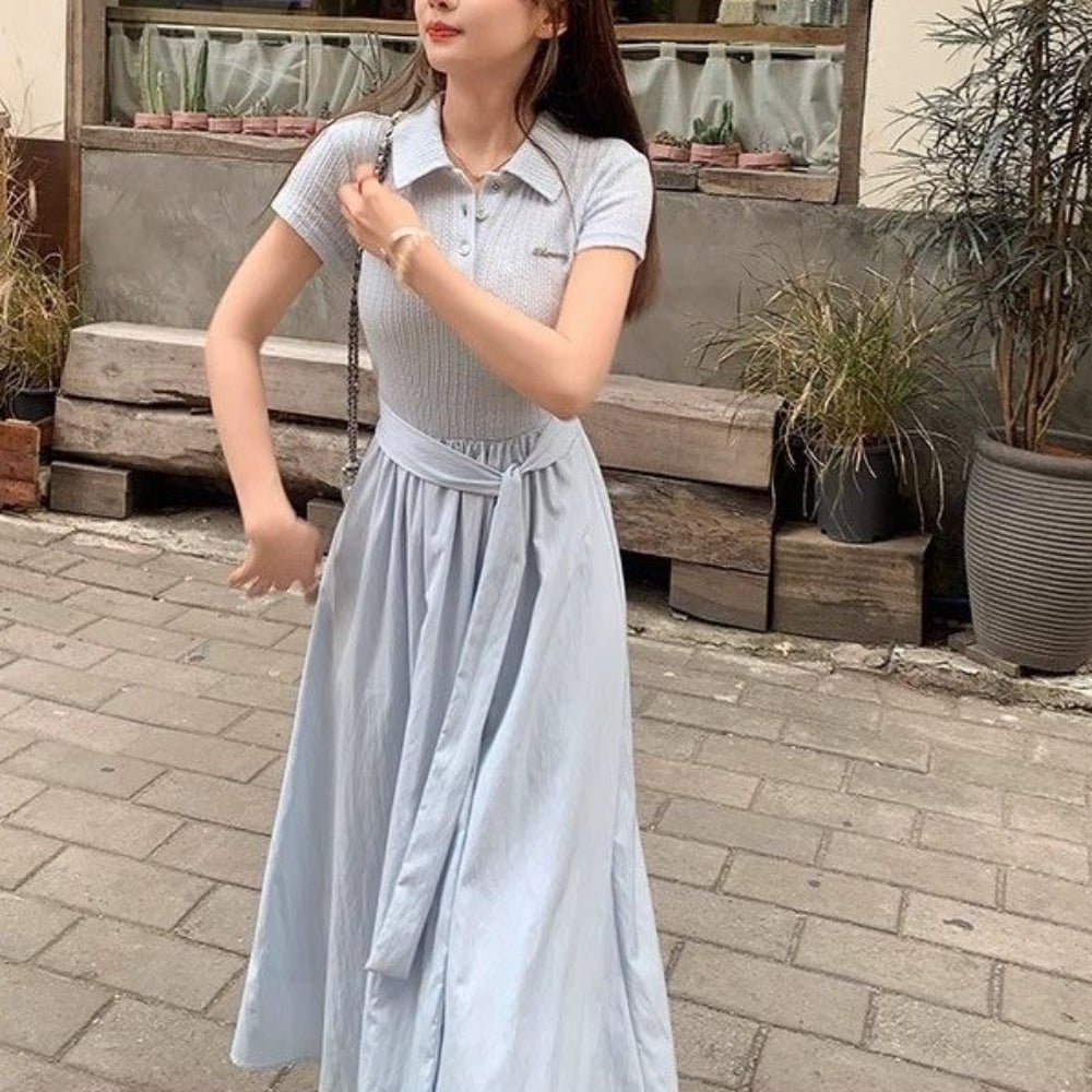 ポロドッキング半袖ワンピース|オフィスカジュアル レディース 通販【ミレジェネ】