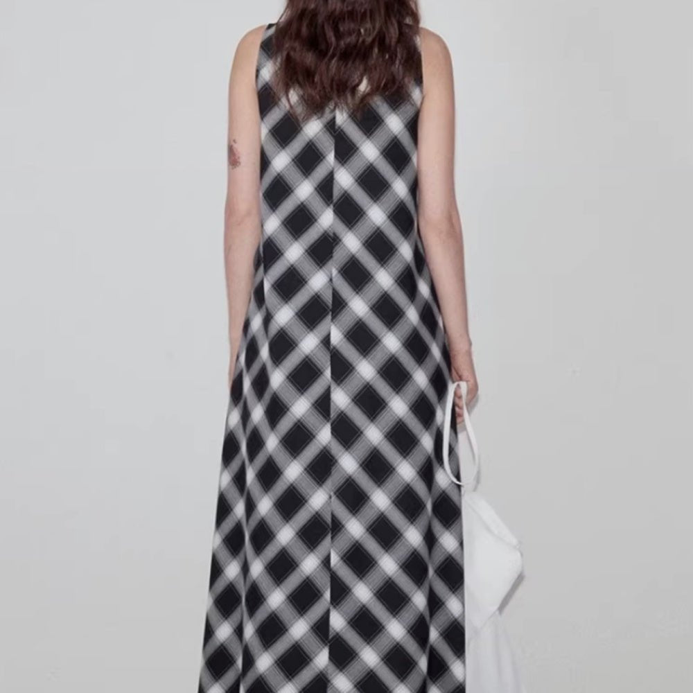 チェック柄リラックスワンピース|オフィスカジュアル レディース 通販【ミレジェネ】