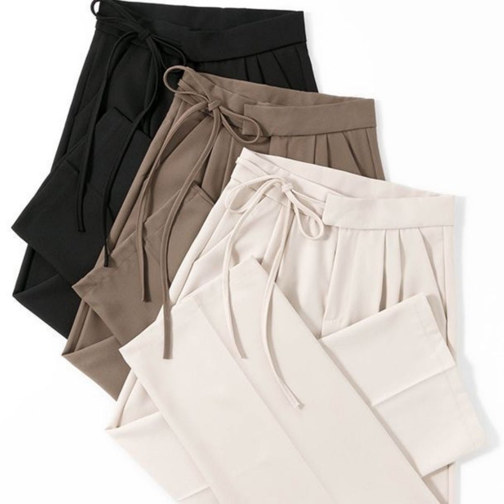 サイドリボンスラックスパンツ|オフィスカジュアル レディース 通販【ミレジェネ】