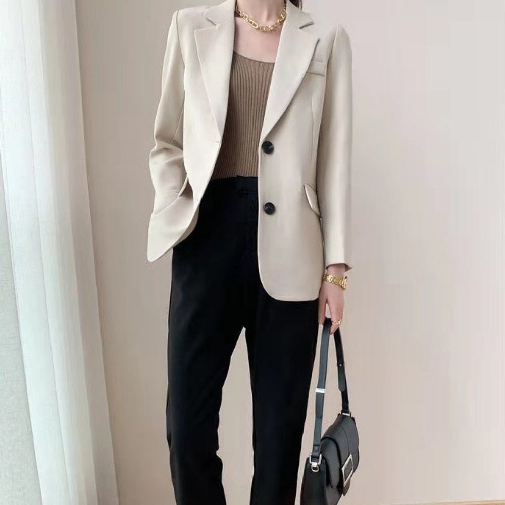 ポケット付きダブルボタンジャケット|オフィスカジュアル レディース 通販【ミレジェネ】