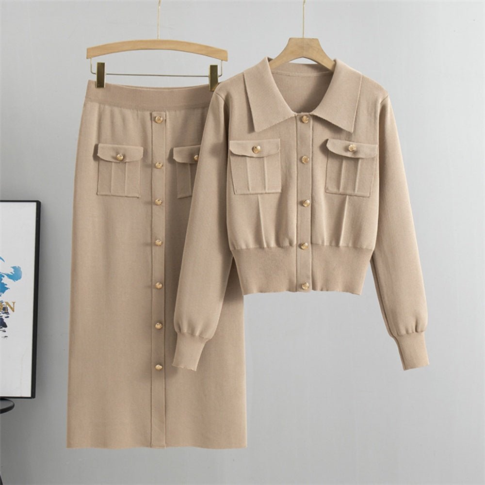 金釦アクセントニットアップ|オフィスカジュアル レディース 通販【ミレジェネ】