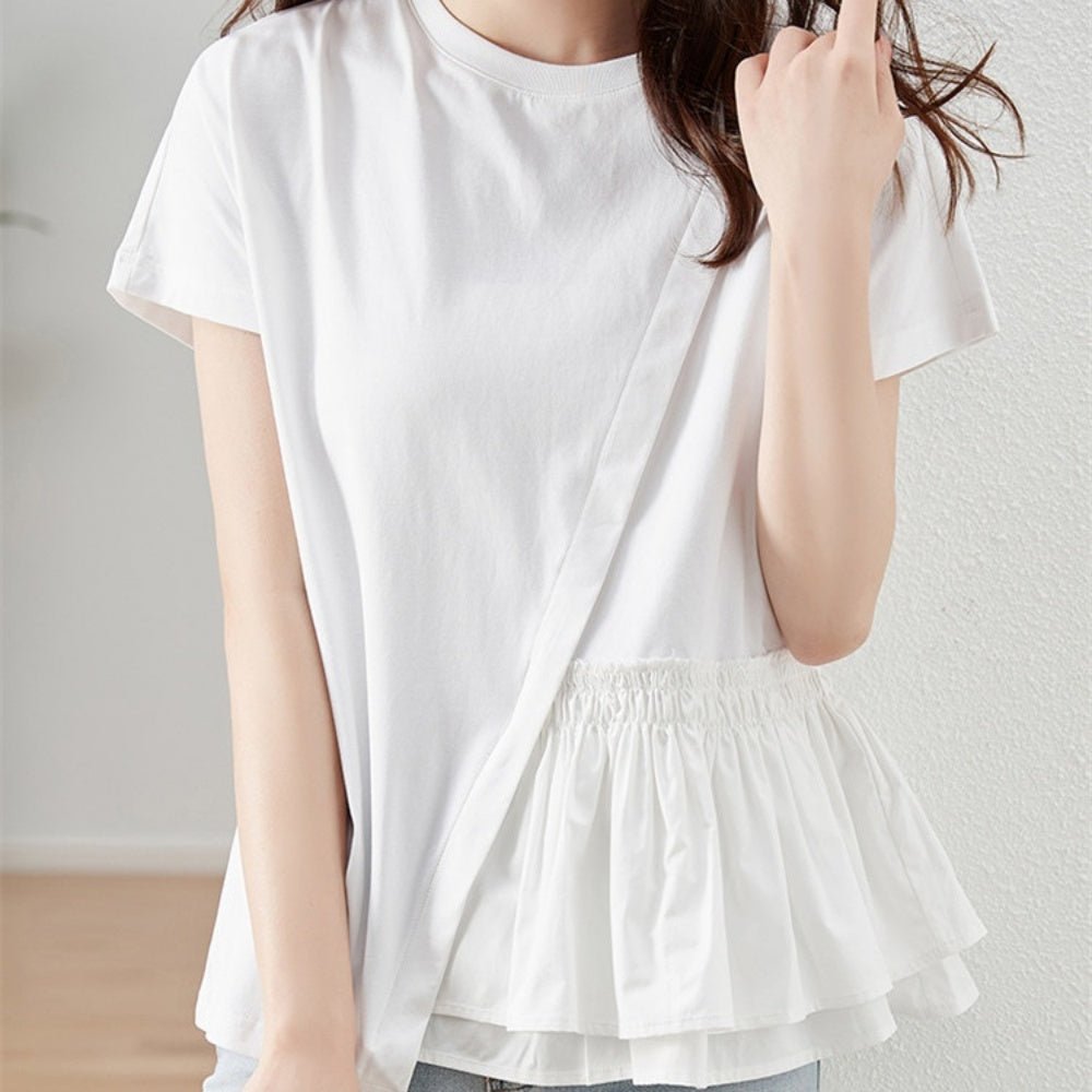 フリルデザイントップス|オフィスカジュアル レディース 通販【ミレジェネ】