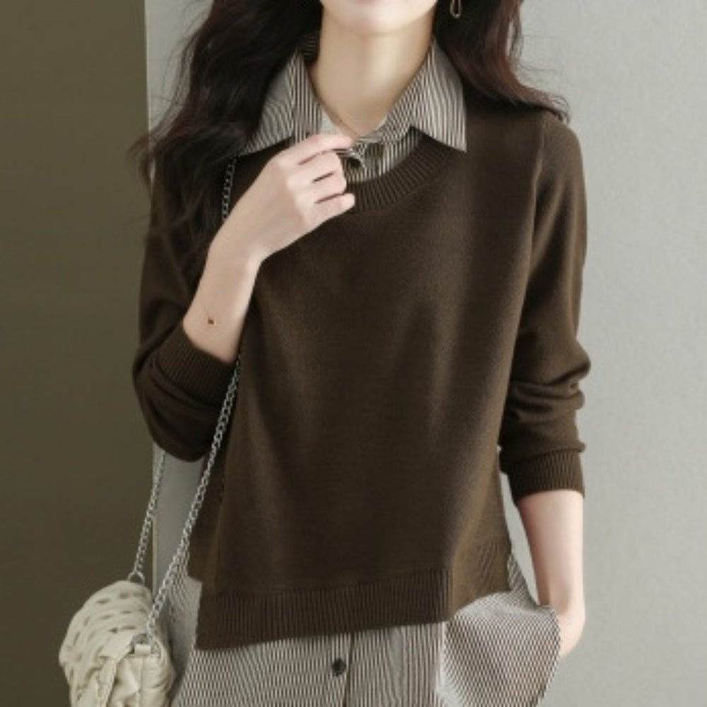 フェイクレイヤードニット|オフィスカジュアル レディース 通販【ミレジェネ】