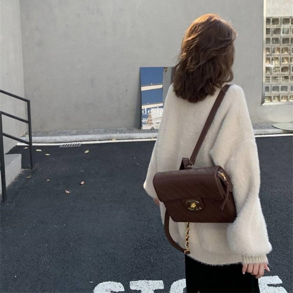 ミディアムシャギーカーディガン|オフィスカジュアル レディース 通販【ミレジェネ】