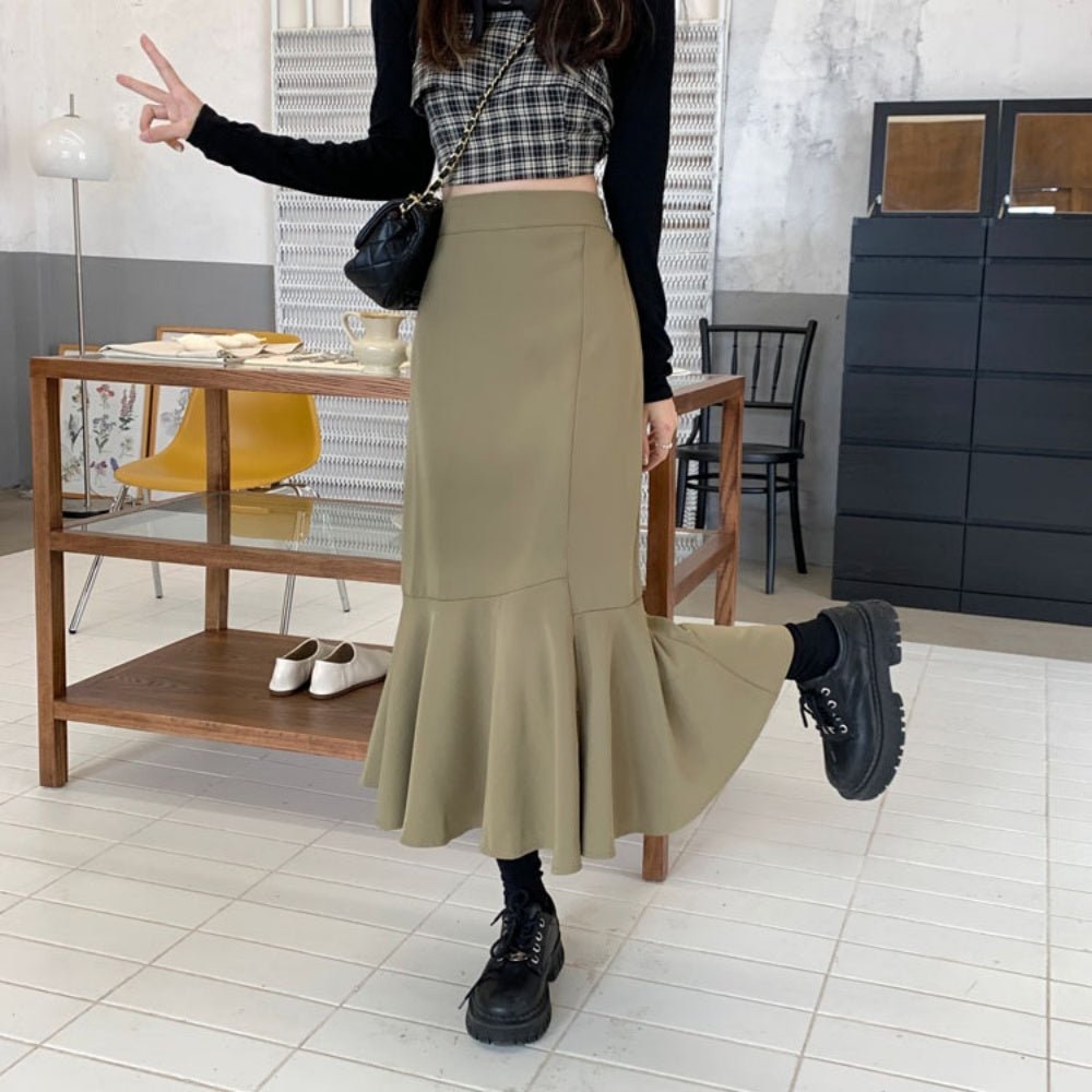 サイドスリットフィッシュテールスカート|オフィスカジュアル レディース 通販【ミレジェネ】