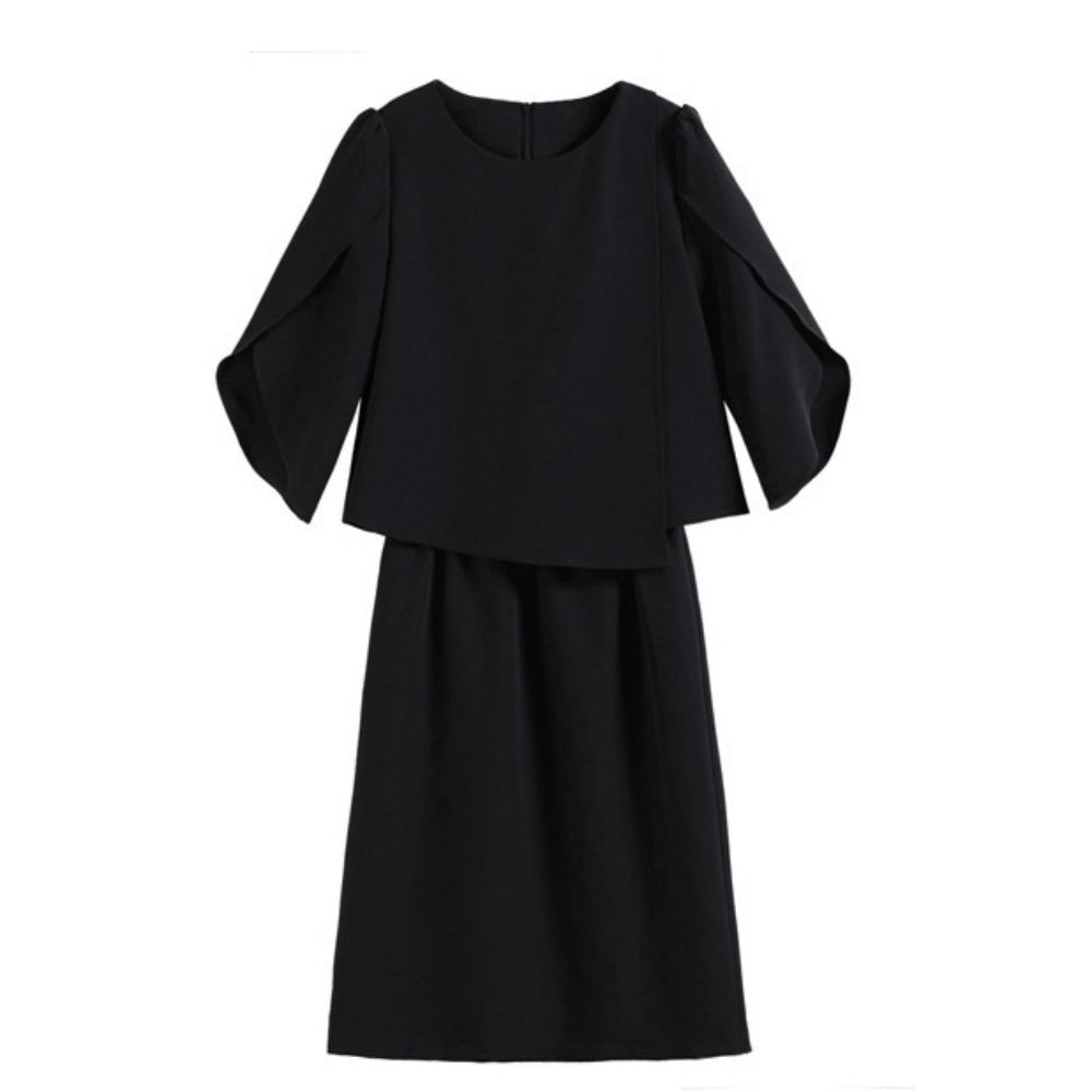 七分袖ツーピースドレス|オフィスカジュアル レディース 通販【ミレジェネ】