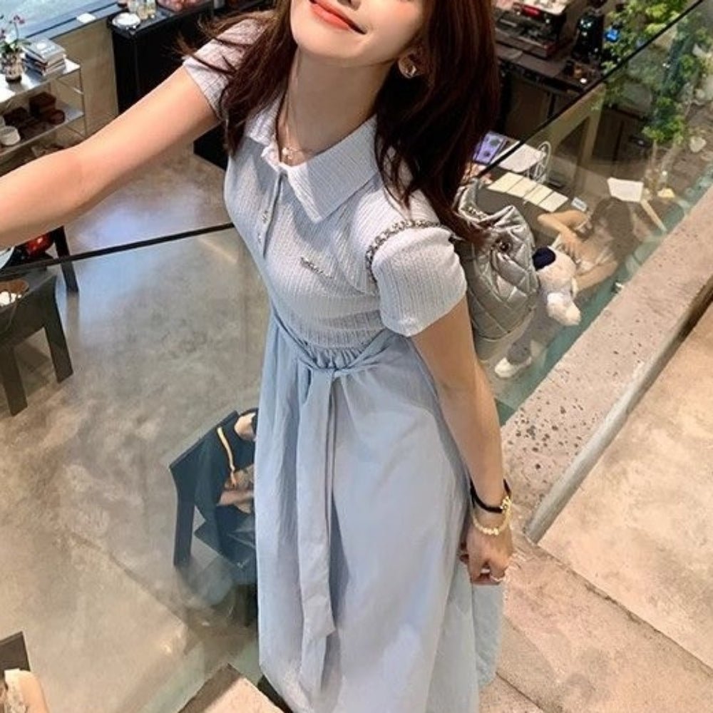 ポロドッキング半袖ワンピース|オフィスカジュアル レディース 通販【ミレジェネ】