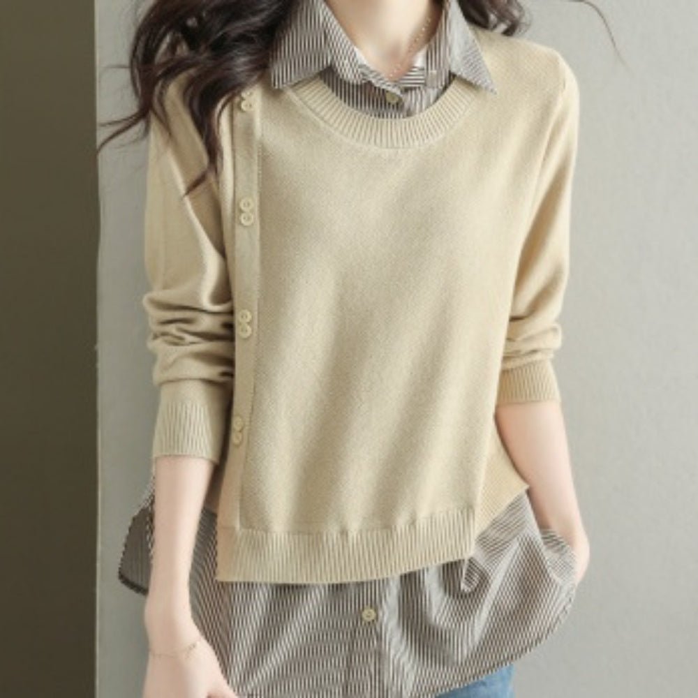 フェイクレイヤードニット|オフィスカジュアル レディース 通販【ミレジェネ】