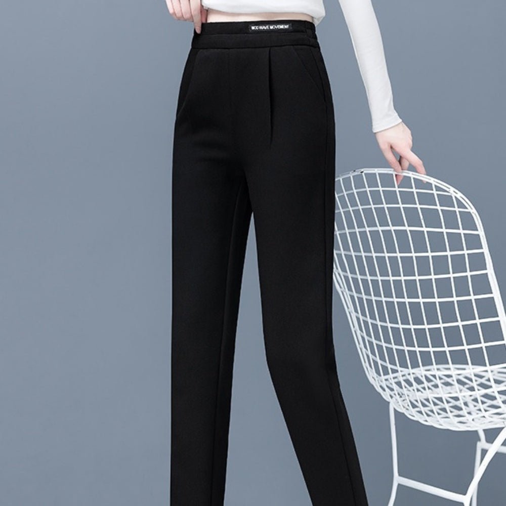 ポケット付き後ろゴムストレートタックパンツ|オフィスカジュアル レディース 通販 Millennial Generation【ミレジェネ】