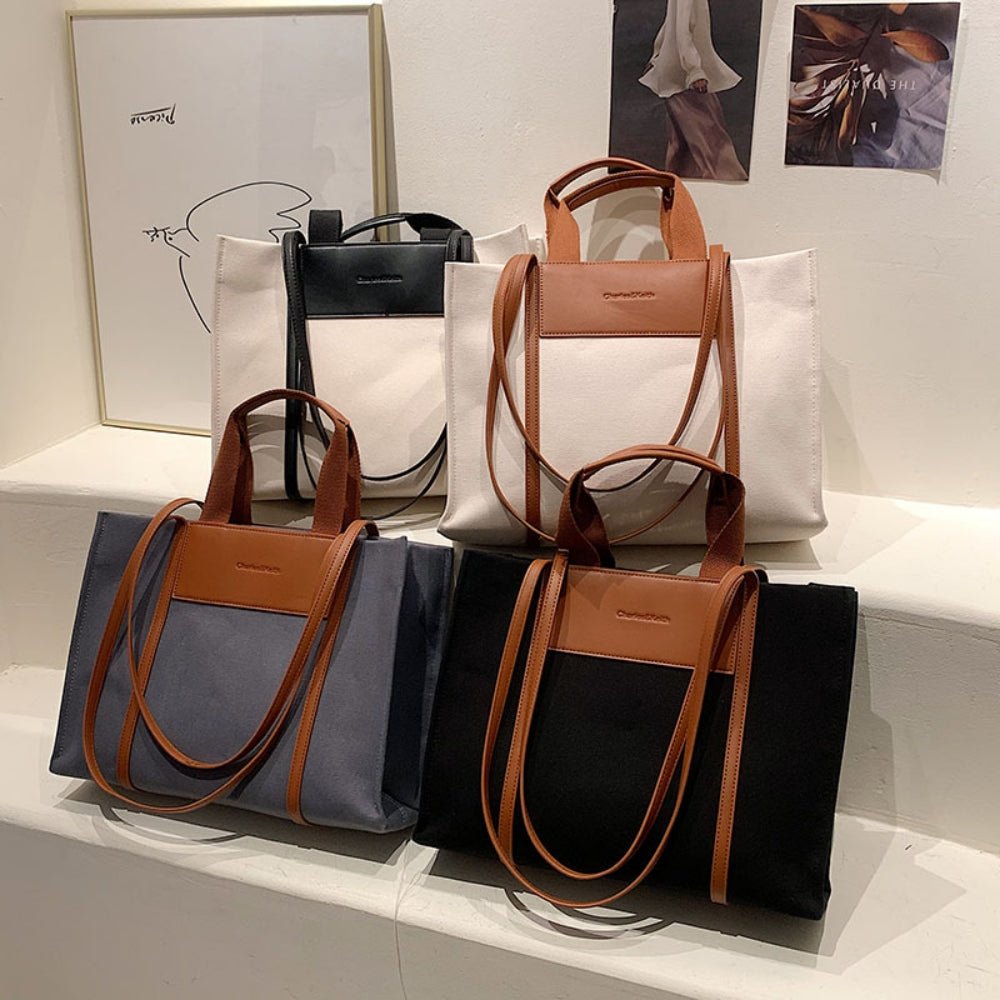 異素材コンビビッグトートバッグ|オフィスカジュアル レディース 通販【ミレジェネ】