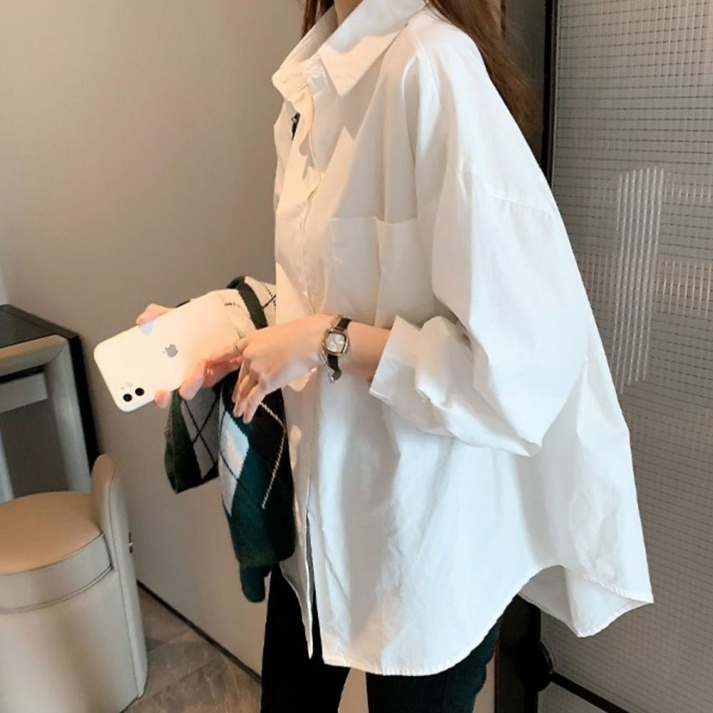 レギュラーカラーコットンシャツ|オフィスカジュアル レディース 通販【ミレジェネ】