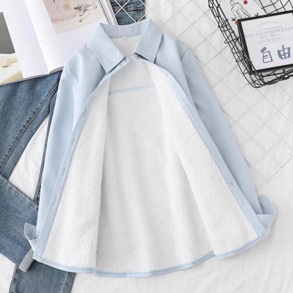 裏起毛レギュラーカラーシャツ|オフィスカジュアル レディース 通販【ミレジェネ】
