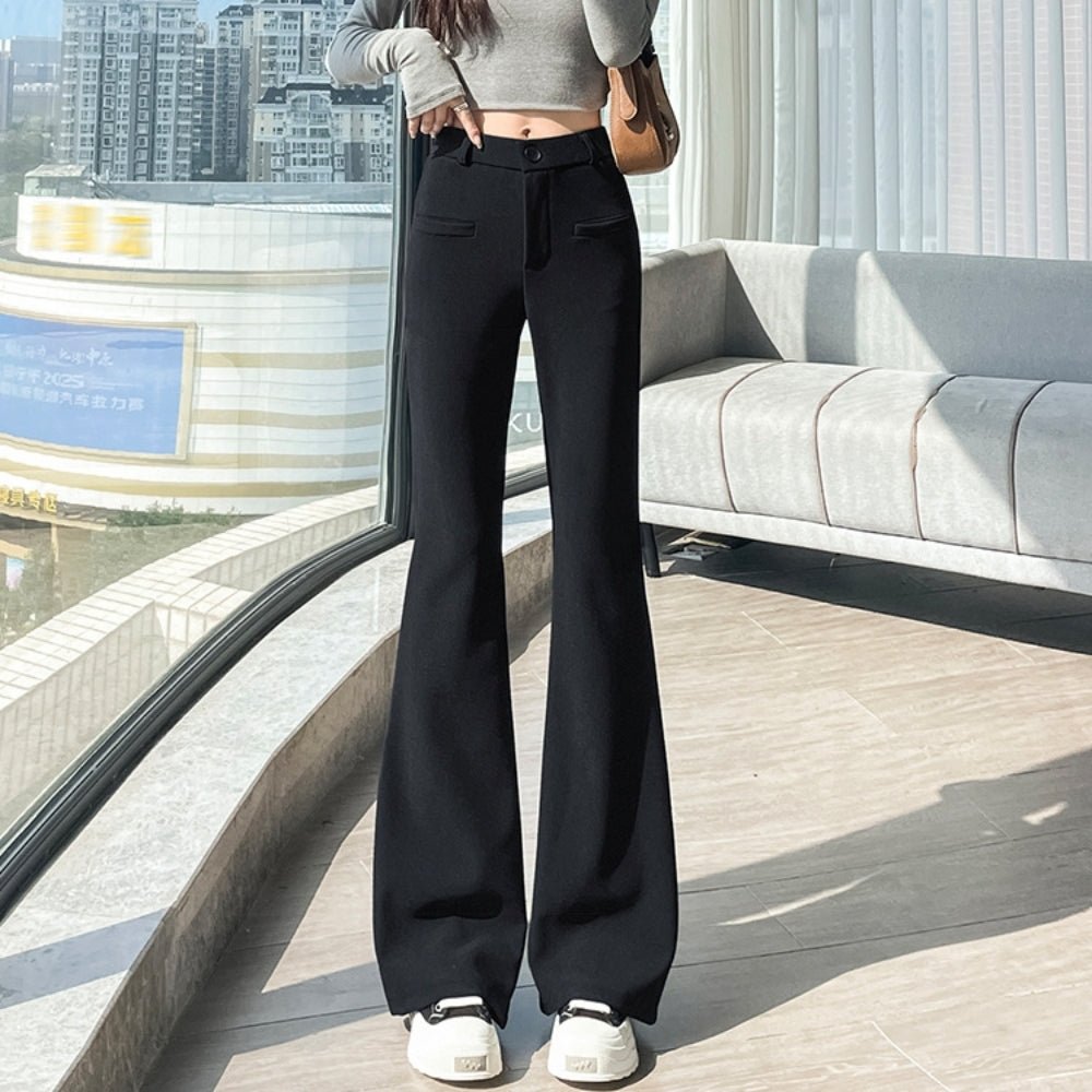 裾フレアストレッチパンツ|オフィスカジュアル レディース 通販【ミレジェネ】