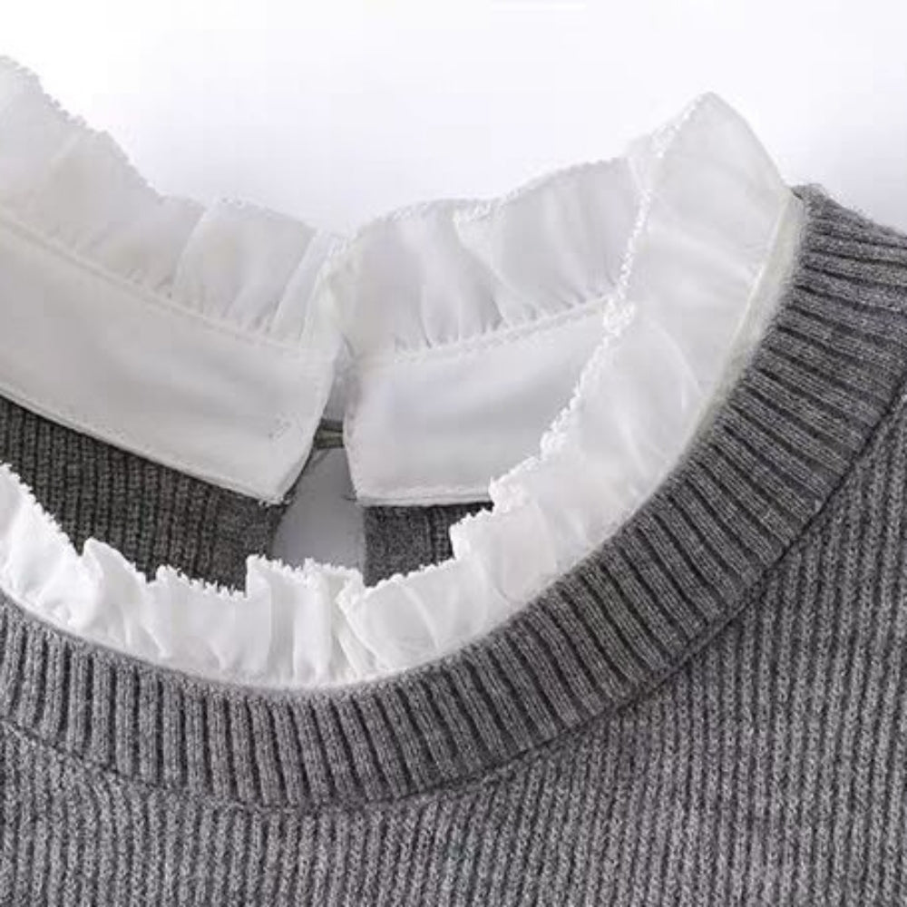 見せかけニットプリーツブラウス|オフィスカジュアル レディース 通販【ミレジェネ】