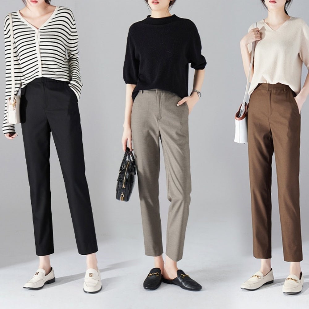 九分丈ストレートパンツ|オフィスカジュアル レディース 通販【ミレジェネ】