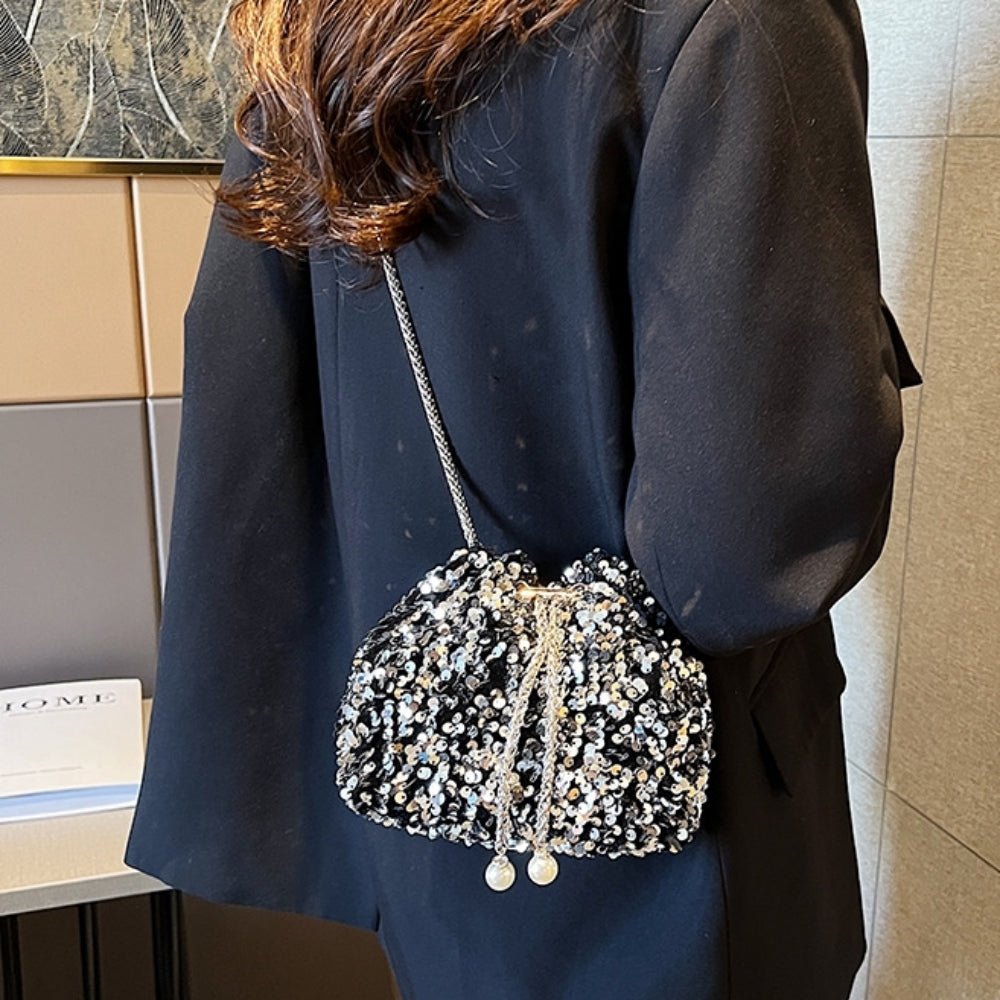 スパンコール巾着 ミニショルダーバッグ|オフィスカジュアル レディース 通販【ミレジェネ】