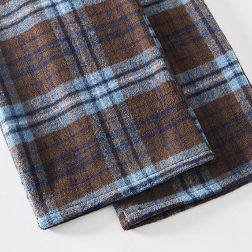 裏ボアチェックストレートパンツ|オフィスカジュアル レディース 通販【ミレジェネ】