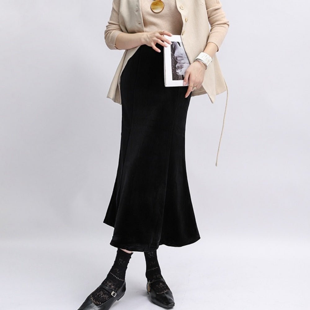 ベルベットマーメイドスカート|オフィスカジュアル レディース 通販【ミレジェネ】