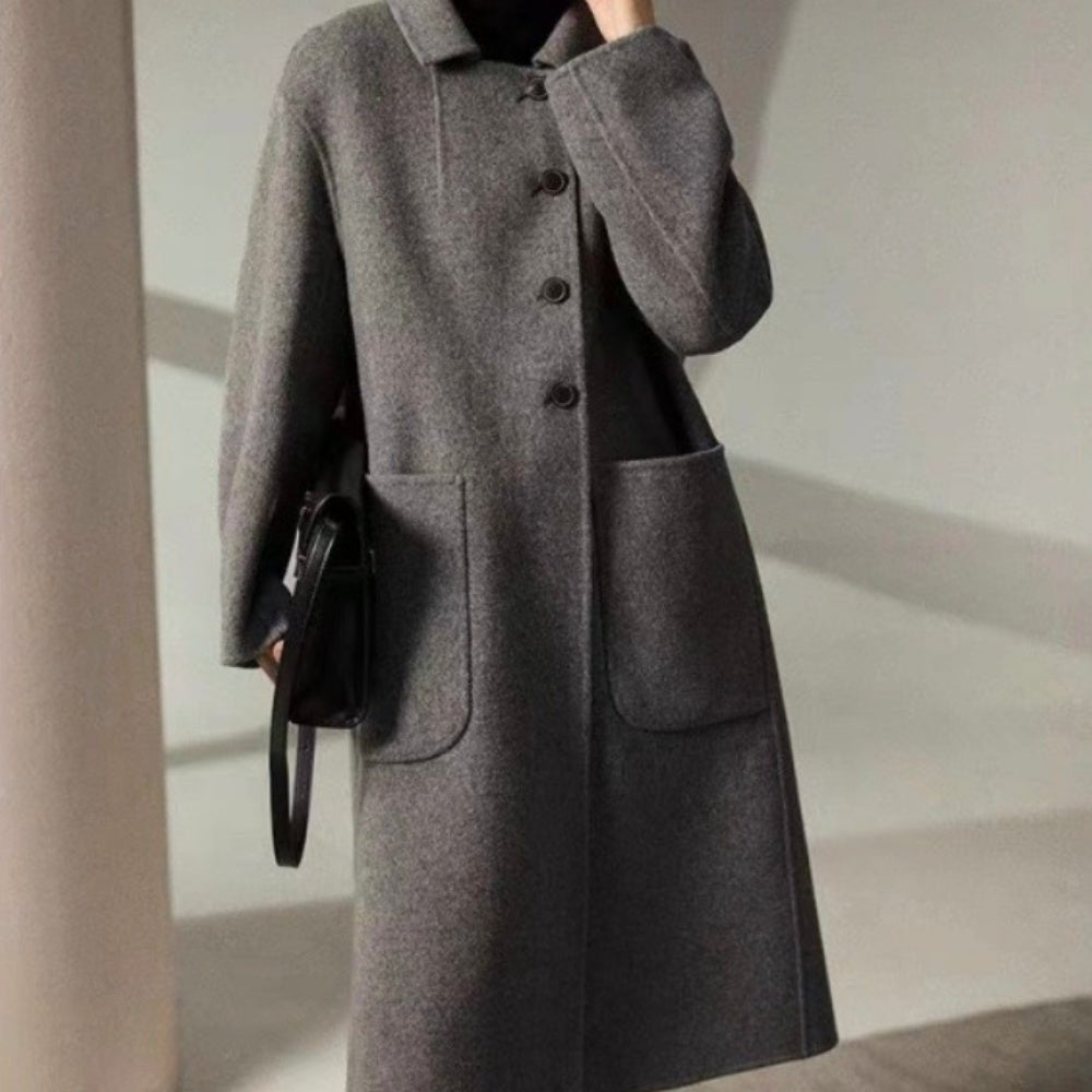 ビッグポケット襟付きコート|オフィスカジュアル レディース 通販【ミレジェネ】