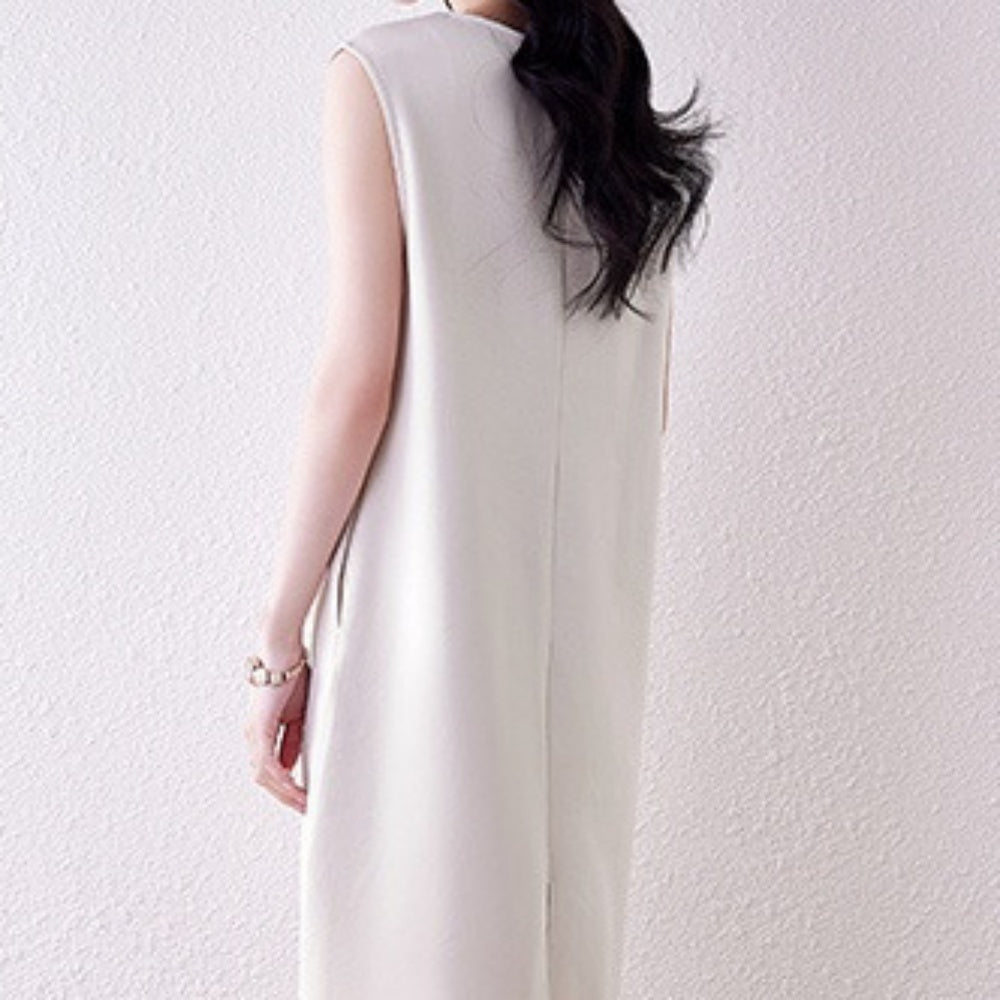 ラウンドネックベーシックワンピース|オフィスカジュアル レディース 通販【ミレジェネ】