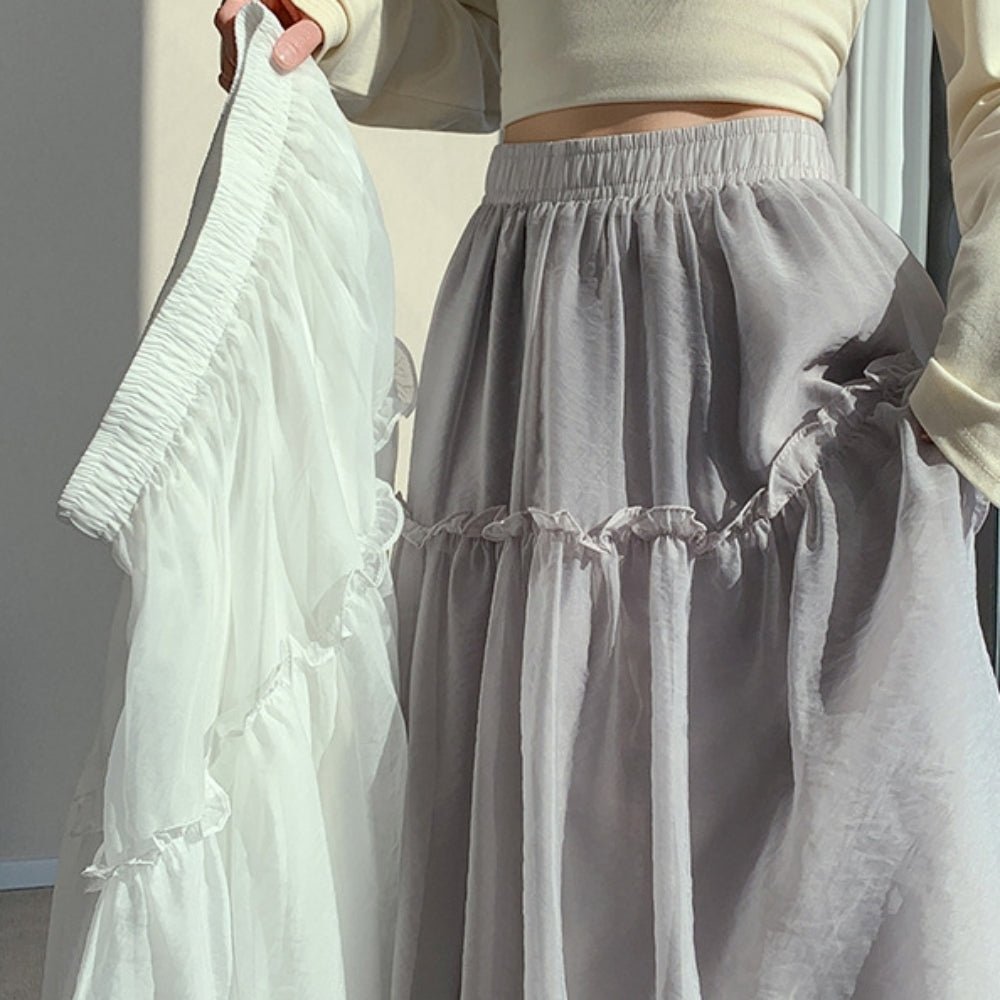 シフォンマキシバルーンスカート|オフィスカジュアル レディース 通販【ミレジェネ】