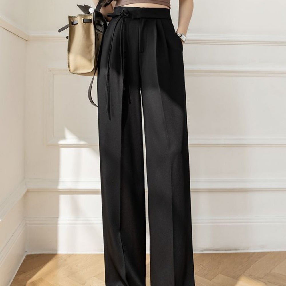 サイドリボンスラックスパンツ|オフィスカジュアル レディース 通販【ミレジェネ】