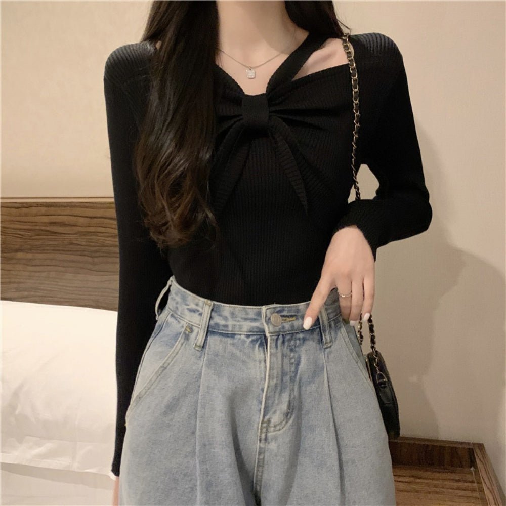 フロントリボンリブカットソー|オフィスカジュアル レディース 通販【ミレジェネ】