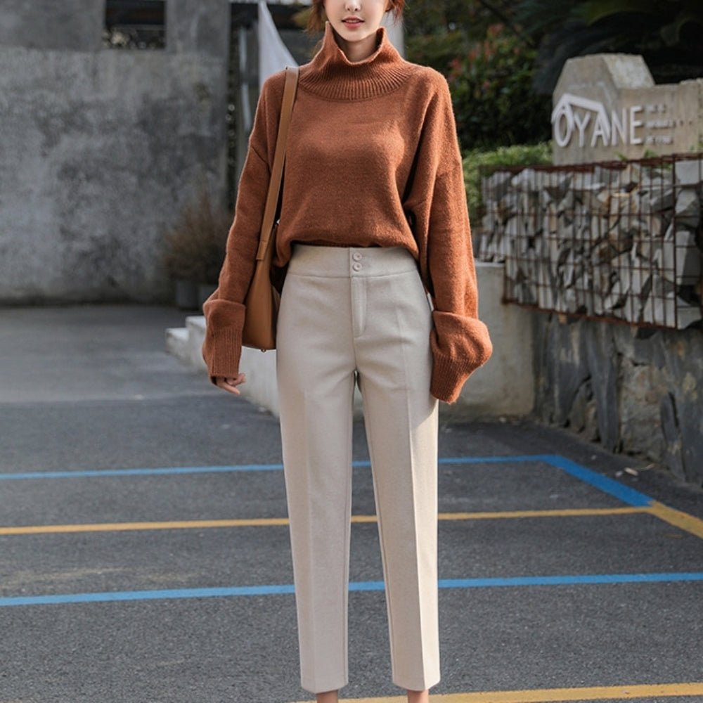 ウール地クロップドパンツ|オフィスカジュアル レディース 通販【ミレジェネ】