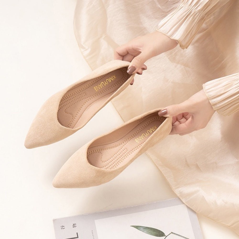 スエードローヒールパンプス|オフィスカジュアル レディース 通販【ミレジェネ】