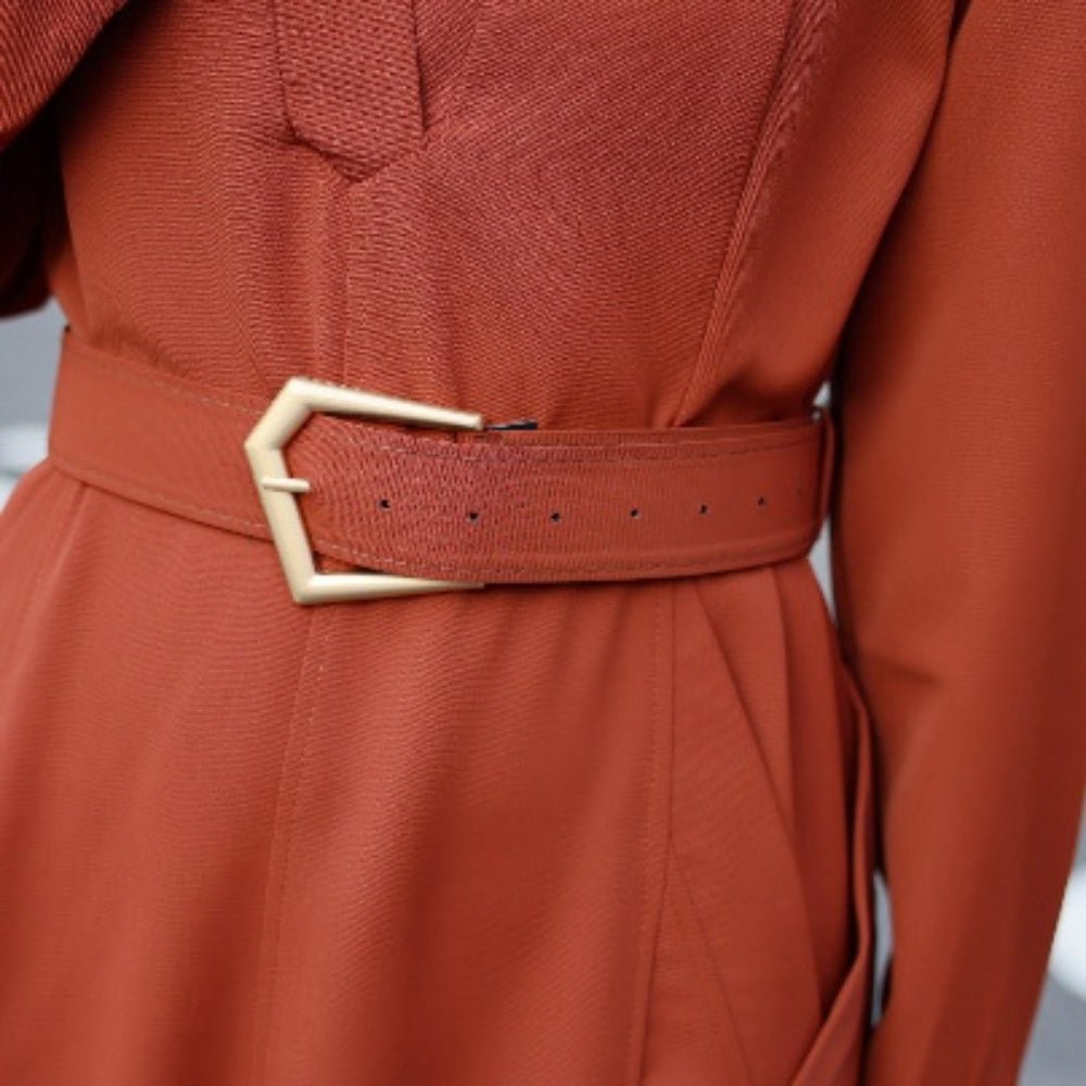 スリットネックウエストマークワンピース|オフィスカジュアル レディース 通販 Millennial Generation【ミレジェネ】