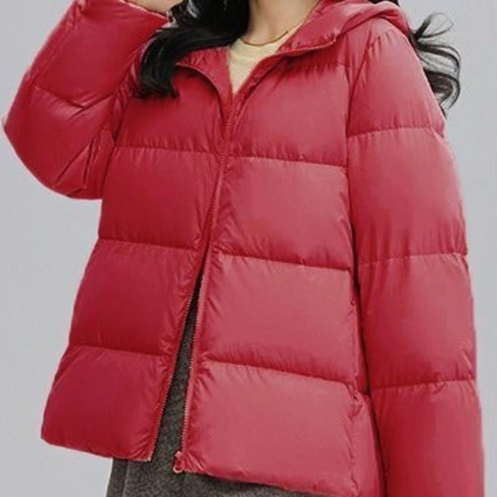 フード付きショートダウンジャケット|オフィスカジュアル レディース 通販【ミレジェネ】