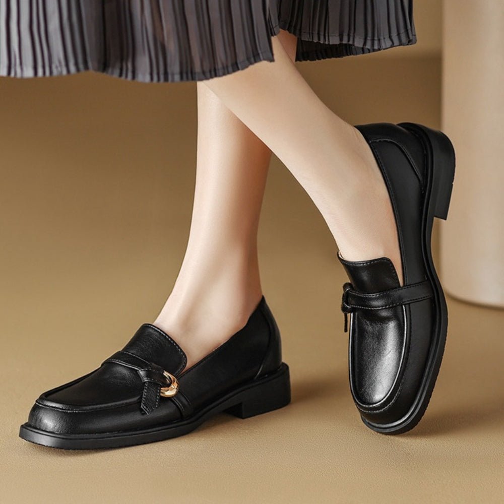 ベルトモチーフローファー|オフィスカジュアル レディース 通販【ミレジェネ】