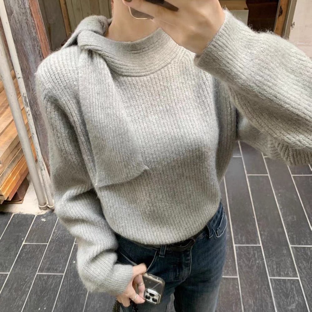 首元リボンニット|オフィスカジュアル レディース 通販【ミレジェネ】