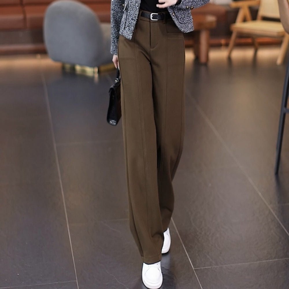 センタープレスシンプルストレートパンツ|オフィスカジュアル レディース 通販 Millennial Generation【ミレジェネ】