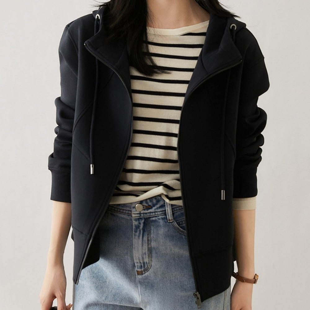 シルキージップアップパーカー|オフィスカジュアル レディース 通販【ミレジェネ】