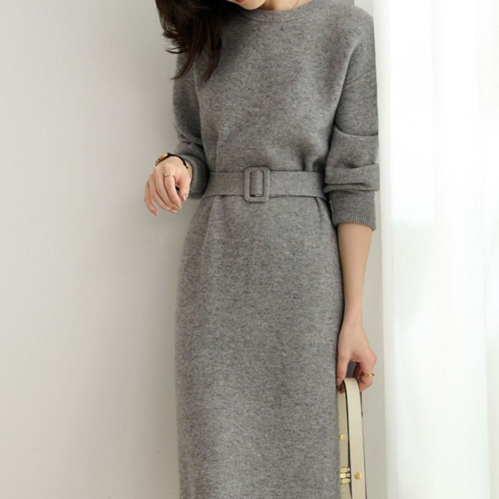 ウエストマークニットワンピース|オフィスカジュアル レディース 通販【ミレジェネ】