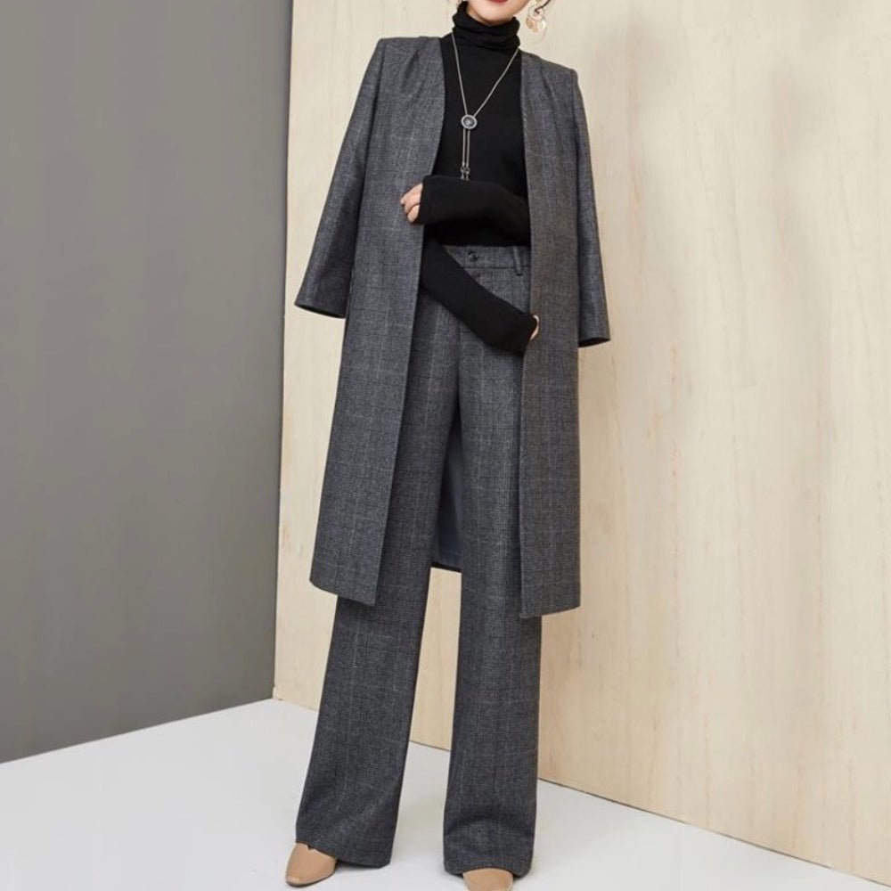 グレンチェック柄セットアップ|オフィスカジュアル レディース 通販【ミレジェネ】