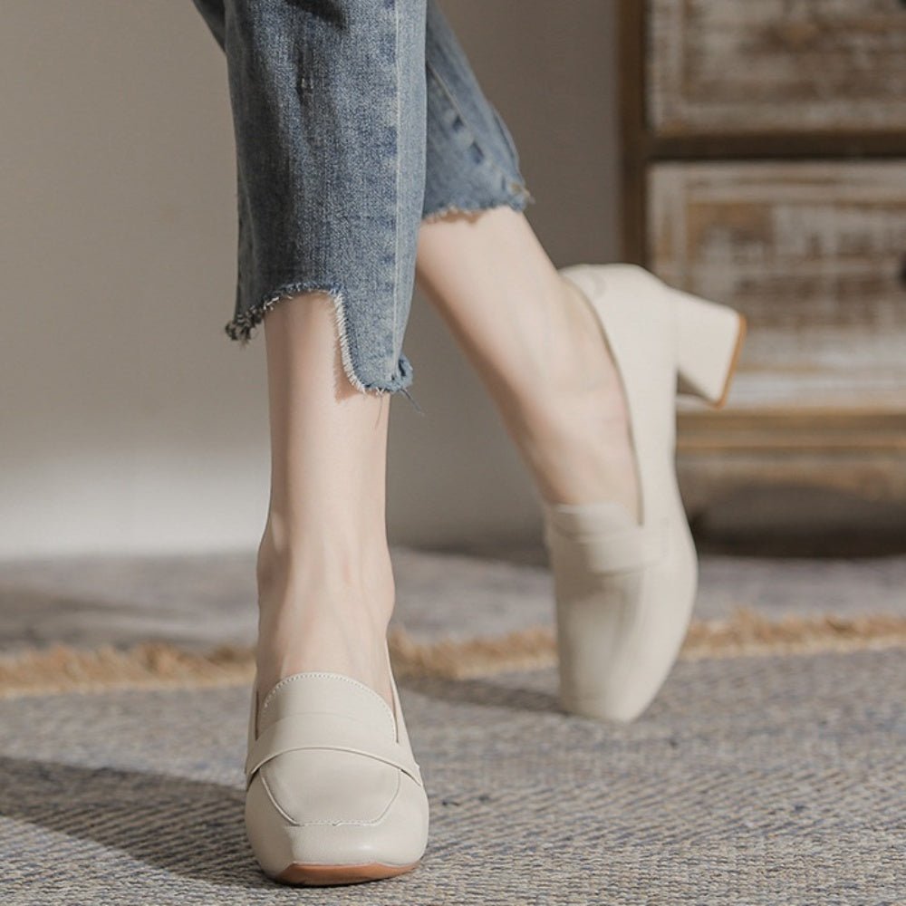 ベーシックヒールローファー|オフィスカジュアル レディース 通販 Millennial Generation【ミレジェネ】