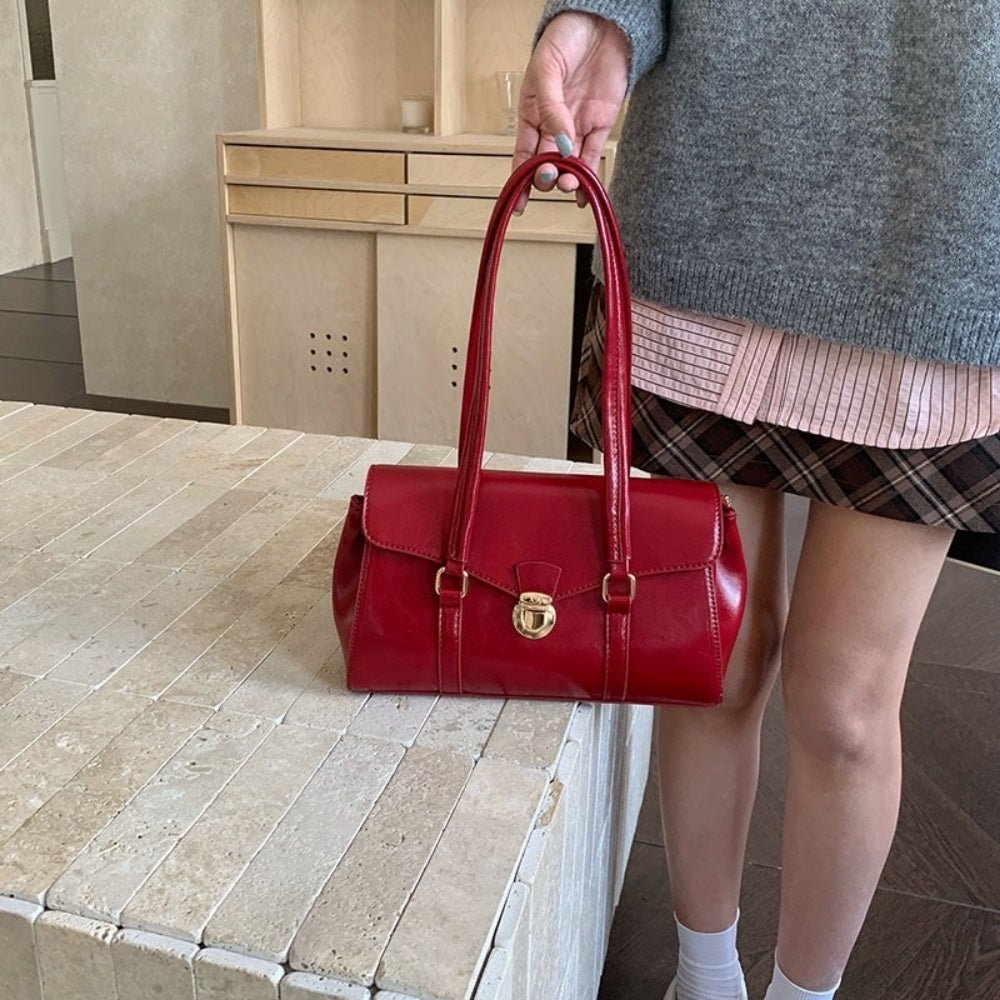 金具付き横長フラップバッグ|オフィスカジュアル レディース 通販【ミレジェネ】