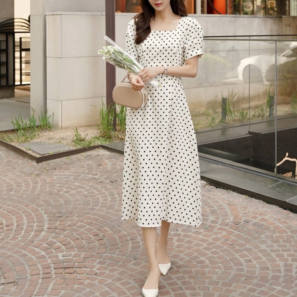 スクエアネックバックリボンワンピース|オフィスカジュアル レディース 通販【ミレジェネ】