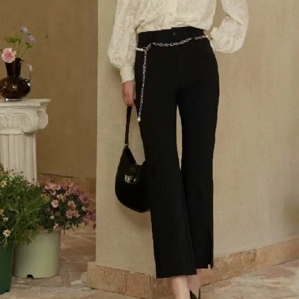 チェーンベルト付きストレートパンツ|オフィスカジュアル レディース 通販【ミレジェネ】