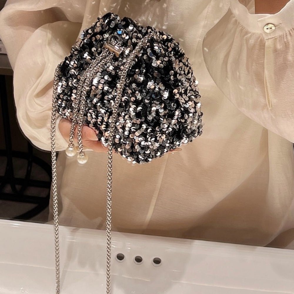 スパンコール巾着 ミニショルダーバッグ|オフィスカジュアル レディース 通販【ミレジェネ】