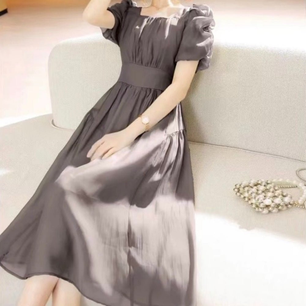 袖コンシャススクエアネックワンピース|オフィスカジュアル レディース 通販【ミレジェネ】