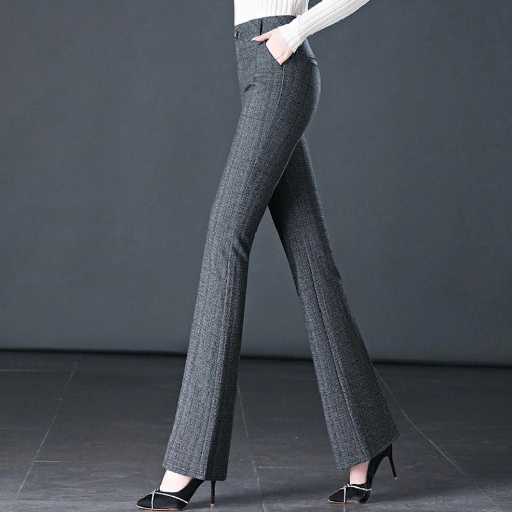 チェック柄フレアパンツ|オフィスカジュアル レディース 通販【ミレジェネ】