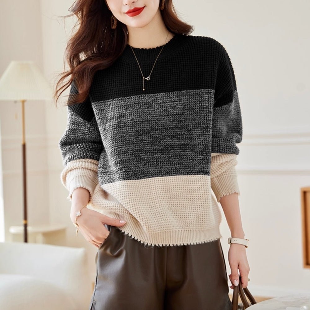 グラデーションデザインニット|オフィスカジュアル レディース 通販【ミレジェネ】