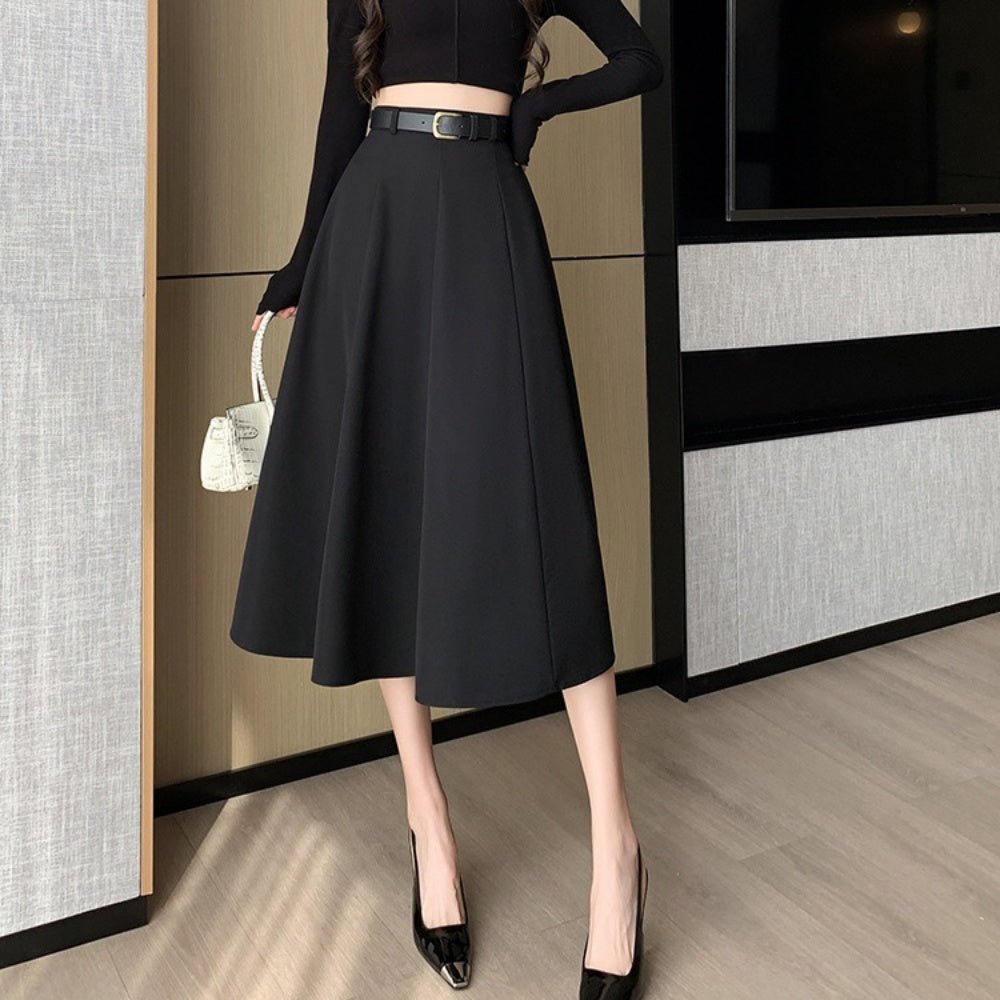 ミドル丈ハイウエストスカート|オフィスカジュアル レディース 通販【ミレジェネ】