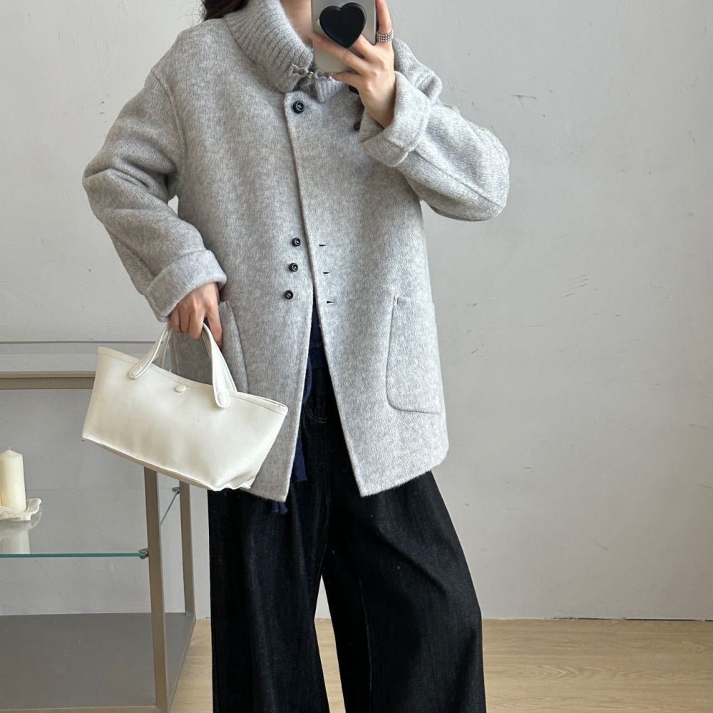 リブタートルショートコート|オフィスカジュアル レディース 通販【ミレジェネ】