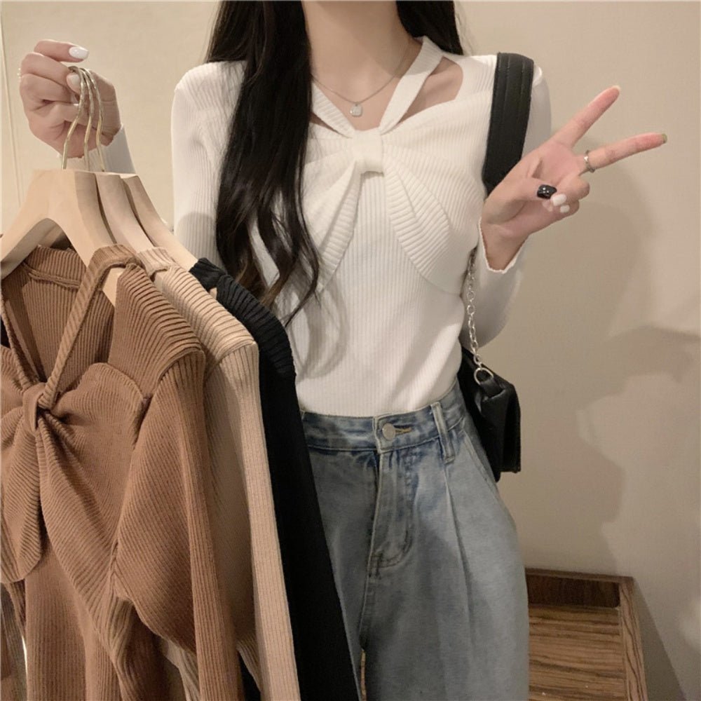 フロントリボンリブカットソー|オフィスカジュアル レディース 通販【ミレジェネ】